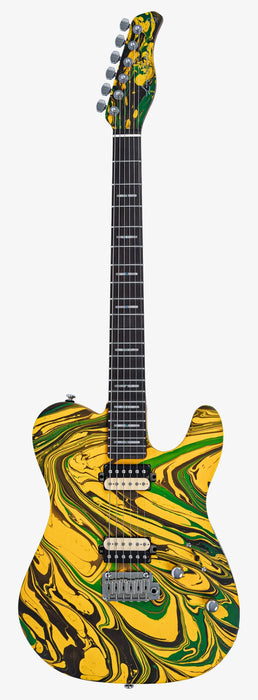 Sire Larry Calrton T7SW Electric Guitar, Yellow Swirl