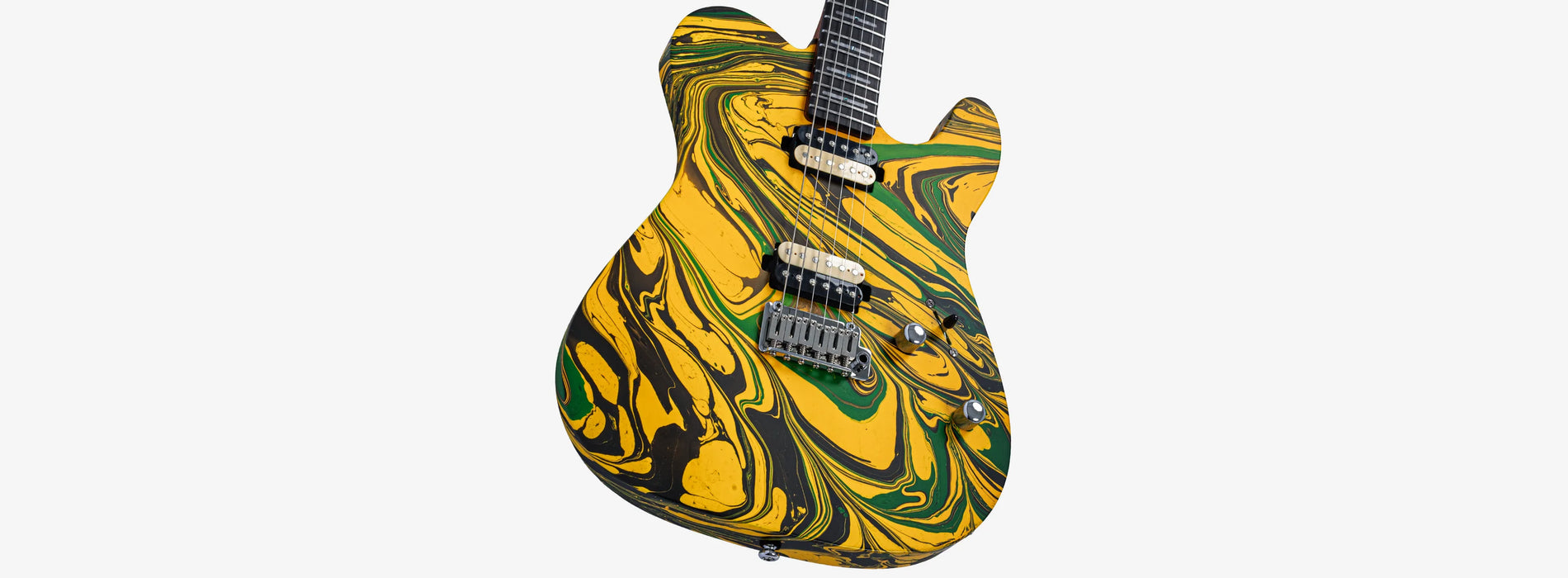 Sire Larry Calrton T7SW Electric Guitar, Yellow Swirl
