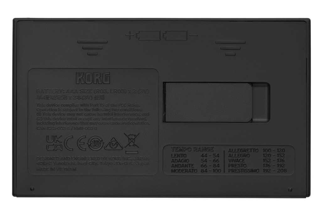 Korg TM-1 Combo Tuner and Metronome, Black