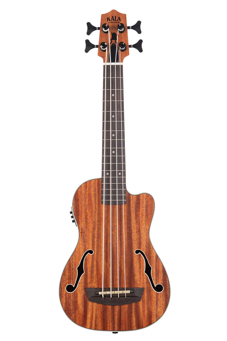 Kala Journeyman Acoustic-Electric U-Bass w/F-Holes Ukelele Bass Guitar