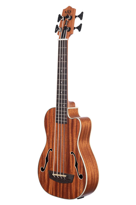 Kala Journeyman Acoustic-Electric U-Bass w/F-Holes Ukelele Bass Guitar
