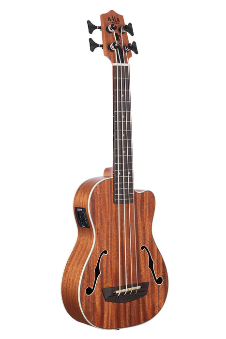Kala Journeyman Acoustic-Electric U-Bass w/F-Holes Ukelele Bass Guitar