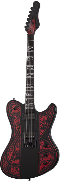 Schecter Ultra Przym Mercury Rose Electric Guitar, Gloss Black