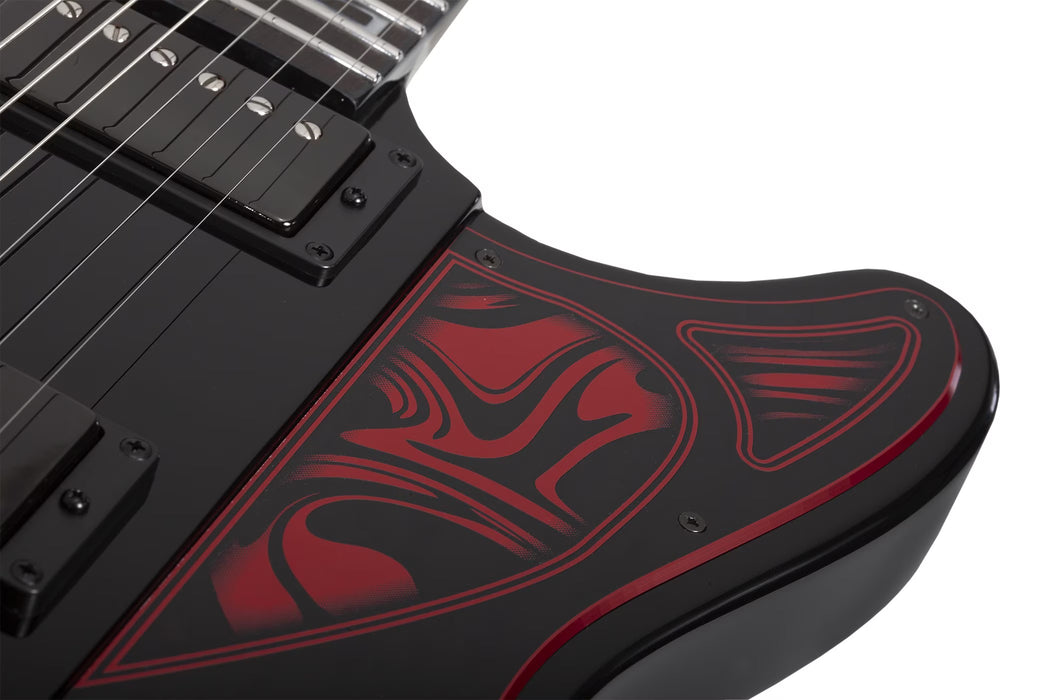 Schecter Ultra Przym Mercury Rose Electric Guitar, Gloss Black