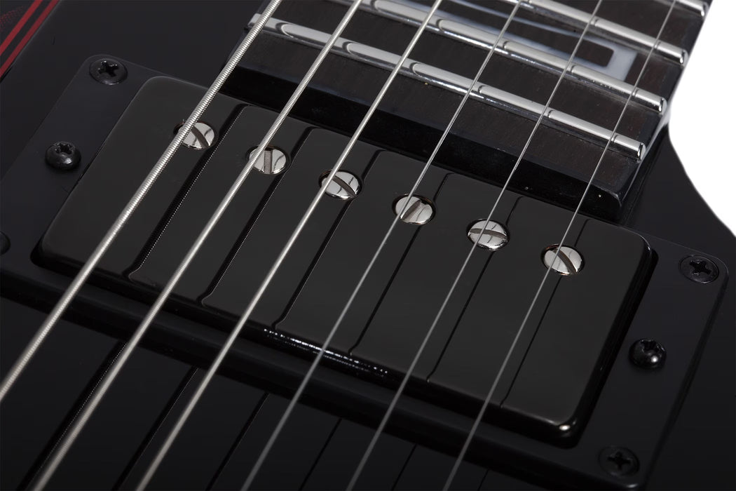 Schecter Ultra Przym Mercury Rose Electric Guitar, Gloss Black