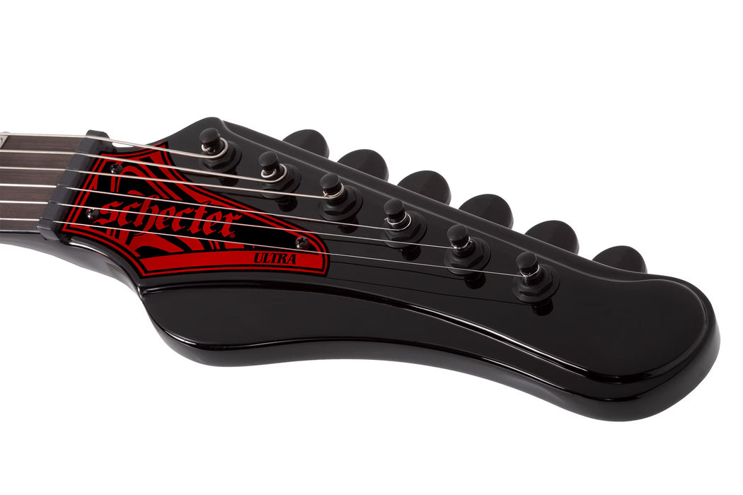 Schecter Ultra Przym Mercury Rose Electric Guitar, Gloss Black