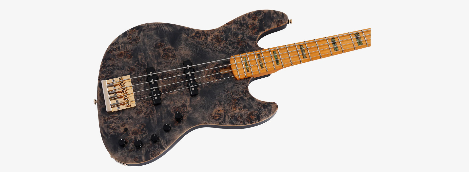 Sire Marcus Miller V10 4-String Electric Bass w/Gigbag, Transparent Black