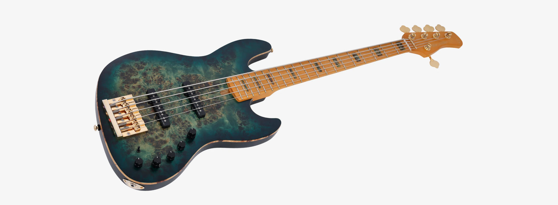 Sire Marcus Miller V10 5-String Electric Bass w/Gigbag, Transparent Green Satin