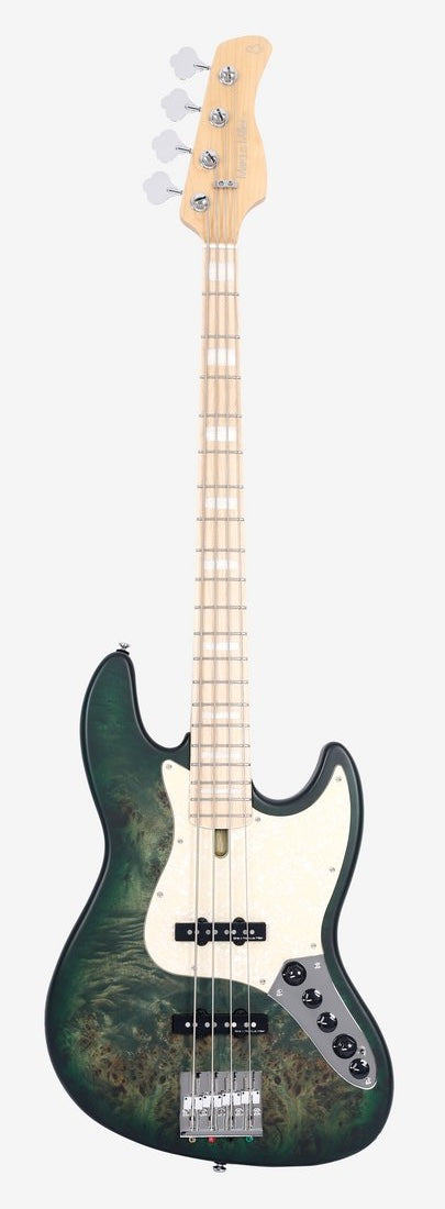 Sire Bass Swamp Ash Reissue 4-String - Transparent Green Satin for