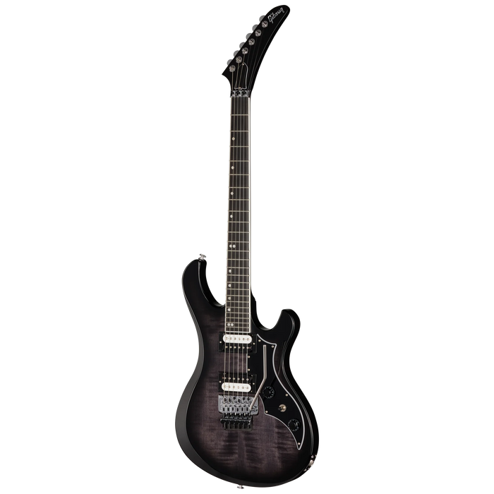 Gibson Victory Floyd Rose Electric Guitar with Hardshell Case, Translucent Ebony Burst