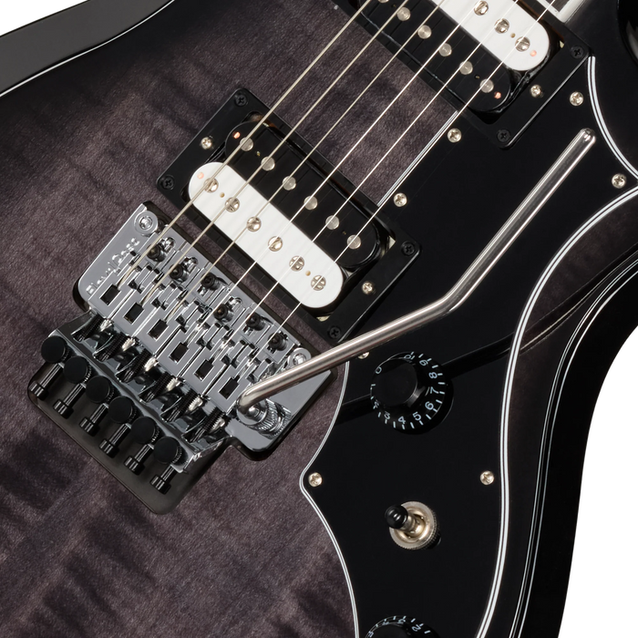 Gibson Victory Floyd Rose Electric Guitar with Hardshell Case, Translucent Ebony Burst