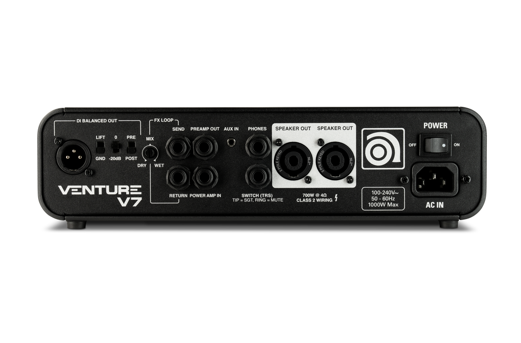 Ampeg V7 Venture Series 700-watt compact bass amplifier head