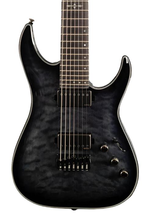 Schecter Hellraiser Hybrid C-7 Trans Black Burst