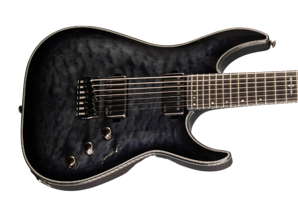 Schecter Hellraiser Hybrid C-7 Trans Black Burst