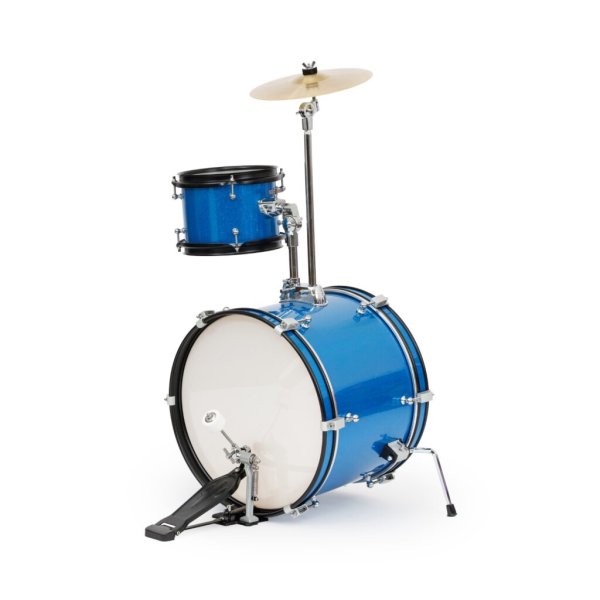 Westbury 3-Piece Junior Drum Set Complete w/Throne, Blue Sparkle Finish