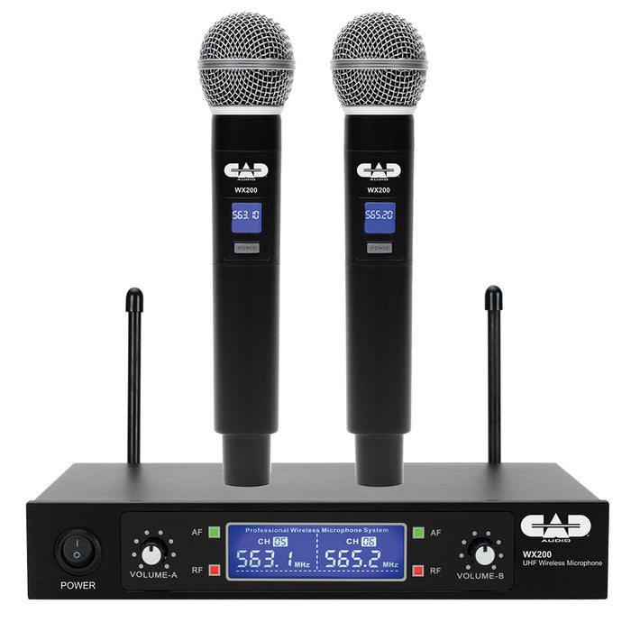 CAD UHF Dual Handheld Microphone System - Fixed Frequency