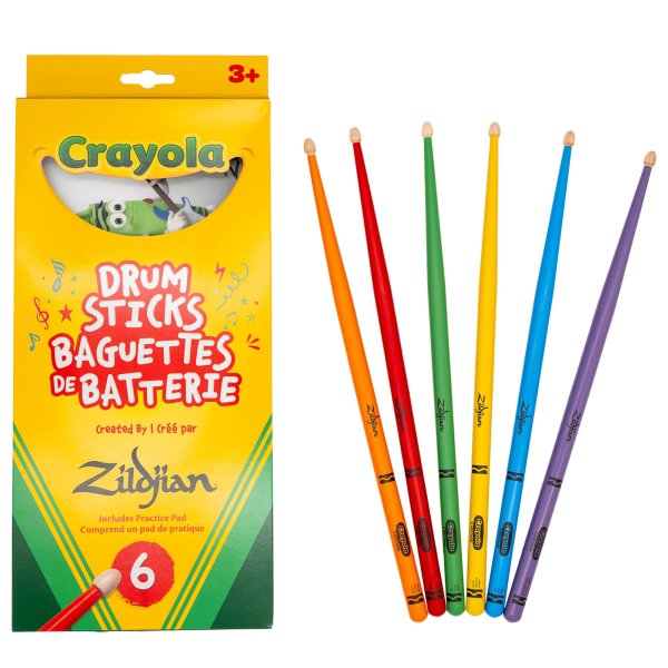 Zildjian x Crayola Kids Drumsticks & Pad