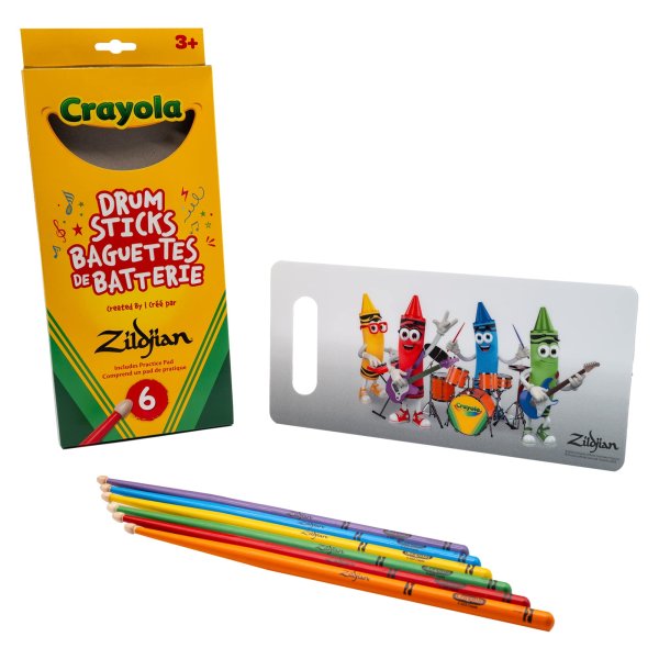 Zildjian x Crayola Kids Drumsticks & Pad