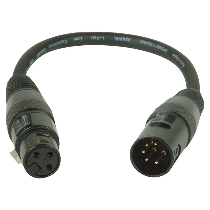 ADJ AC5PM3PFM 5 Pin male XLR 3 pin female