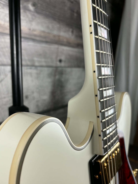 Epiphone 1959 ES-355 modified w/Gold Bigsby & Hardshell Case, Classic White - Used