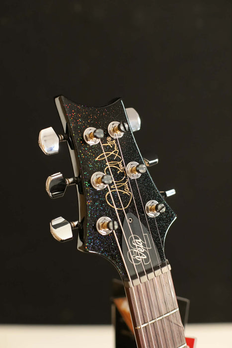 PRS S2 Vela Semi-Hollow Electric Guitar, Black Rainbow Holoflake