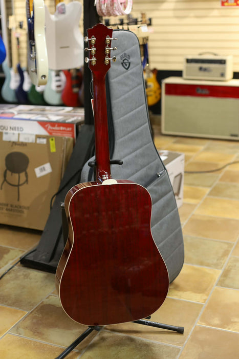 Guild D-140 Dreadnought Acoustic Guitar Cherry Burst Used w/Guild Deluxe Gigbag