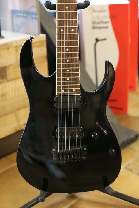 Ibanez RG7321-BK Standard 7-String Electric Guitar, Transparent Black - Used