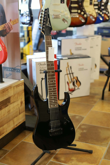 Ibanez RG7321-BK Standard 7-String Electric Guitar, Transparent Black - Used