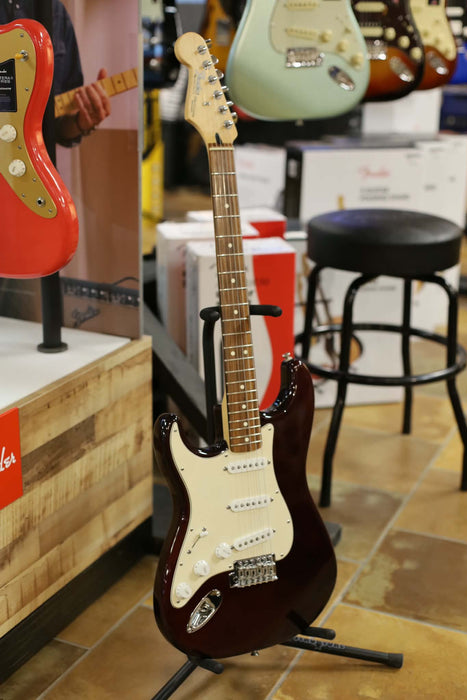 Fender Standard Stratocaster Left-Handed w/Hardshell Case, Redwine - Used