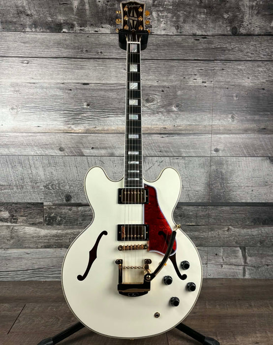 Epiphone 1959 ES-355 modified w/Gold Bigsby & Hardshell Case, Classic White - Used