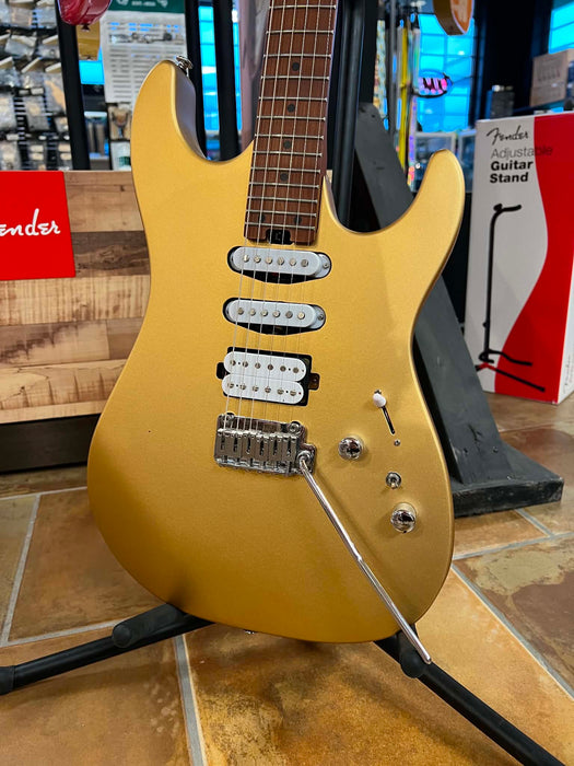 Soloking MS-1 Custom 24 HSS Flat Top in Satin Shoreline Gold - used