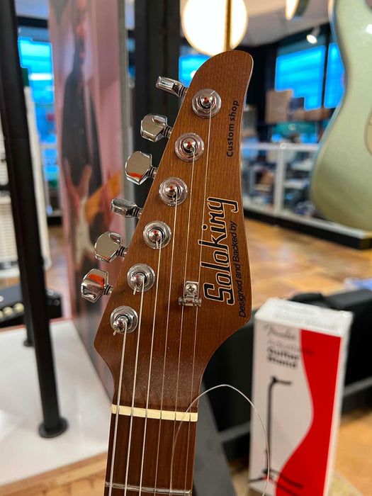 Soloking MS-1 Custom 24 HSS Flat Top in Satin Shoreline Gold - used