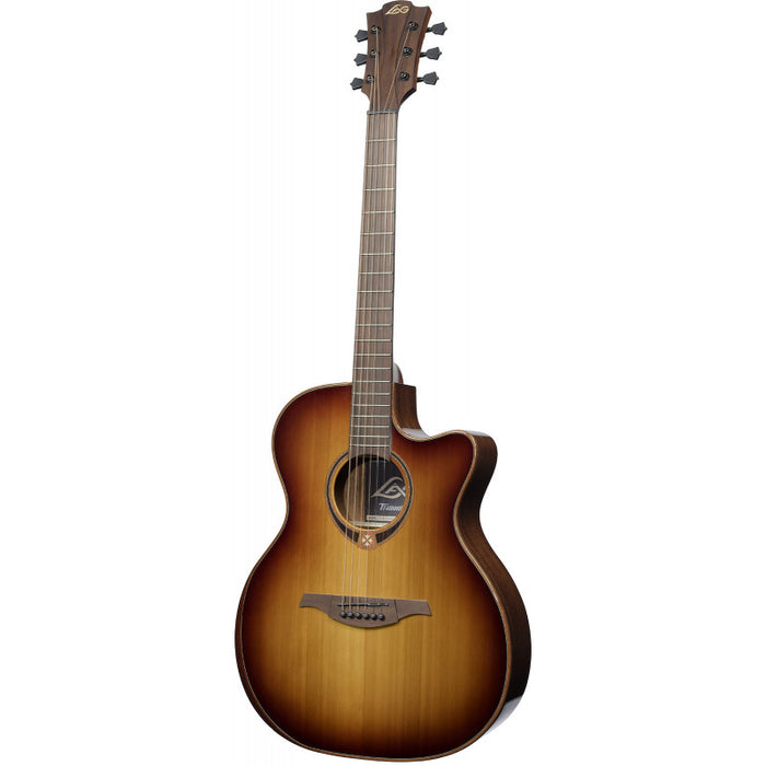 Lag T118ABCE-BRS Tramontane Auditorium RedCedar, Brown Shadow