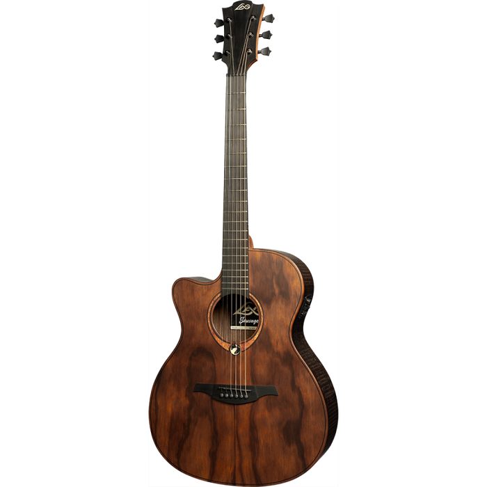 Lag SAUVAGE-ACE-L Auditorium Left-Handed Cutaway Acoustic-Electric Guitar w/Padded Cover, Satin Open Pore