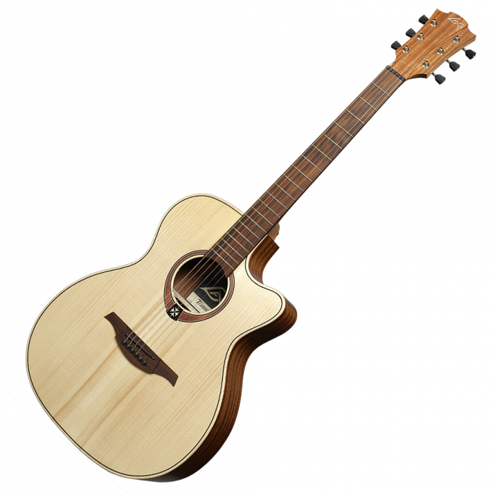 Lag T70ACE Tramontane 70 Auditorium Acoustic-Electric Guitar, Natural