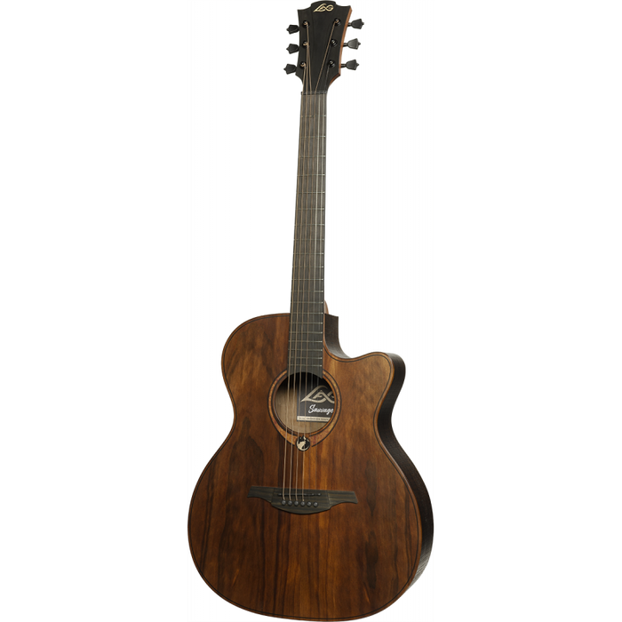 Lag SAUVAGE-ACE Auditorium Cutaway Acoustic-Electric Guitar w/Padded Cover, Satin Open Pore