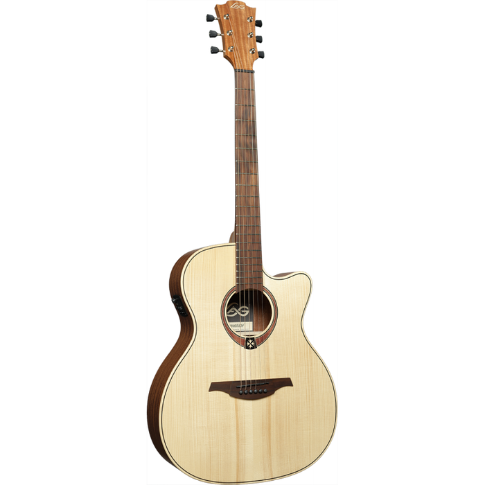 Lag T70ACE Tramontane 70 Auditorium Acoustic-Electric Guitar, Natural