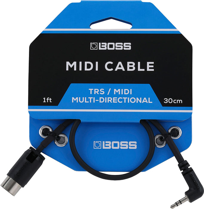 Boss BMIDI-1-35 3.5mm TRS/MIDI Cable 1ft/30cm