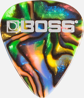 Boss Celluloid Pick Heavy ABALONE 12 Pack