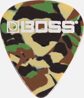 Boss Celluloid Pick Thin CAMO 12 Pack