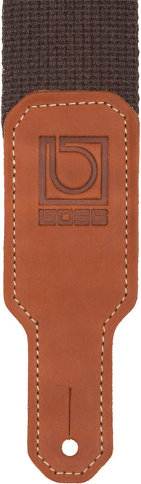 Boss 2" brown cotton guitar strap