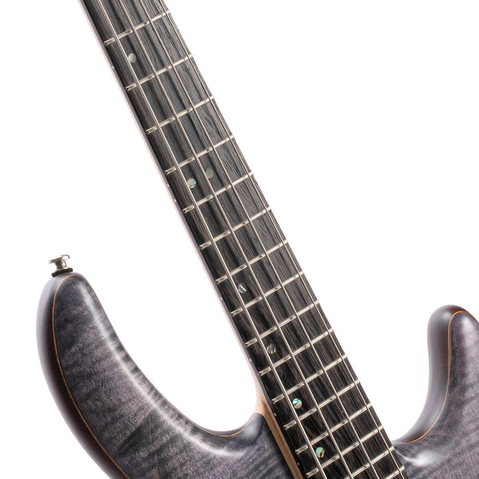 Cort A4-PLUS-FMMH-OPLB Artisan Series 4-String Bass Figured Maple/Mahogany, Open Pore Blue Black