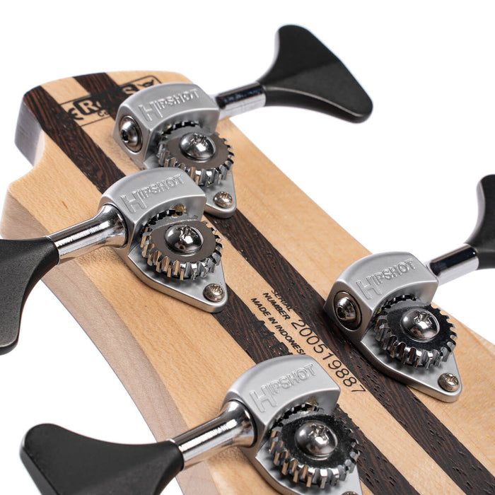 Cort A4-PLUS-FMMH-OPLB Artisan Series 4-String Bass Figured Maple/Mahogany, Open Pore Blue Black