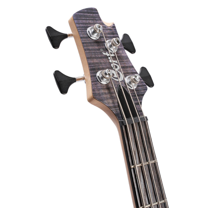 Cort A4-PLUS-FMMH-OPLB Artisan Series 4-String Bass Figured Maple/Mahogany, Open Pore Blue Black