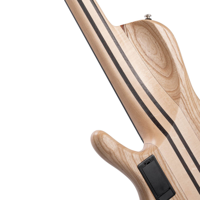 Cort A5-BEYOND-CASE-OPBN A5 Beyond Electric Bass w/Case, Open Pore Bubinga Natural