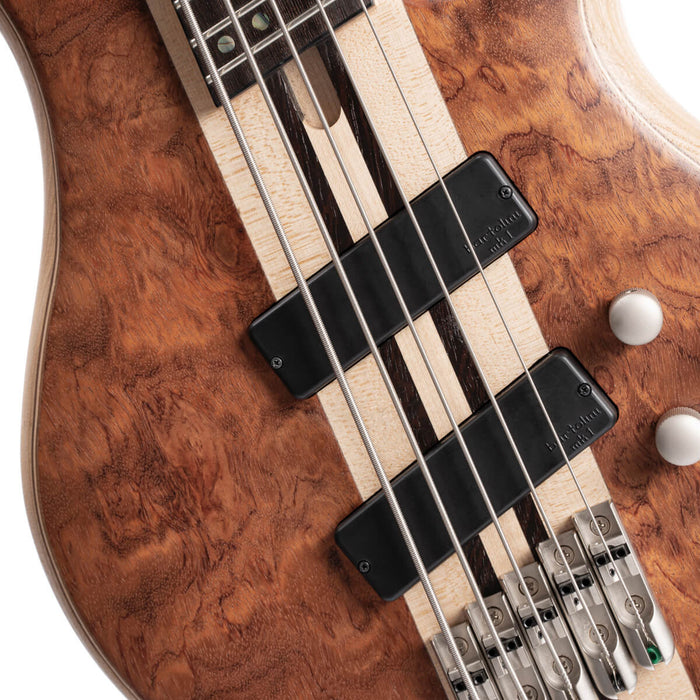 Cort A5-BEYOND-CASE-OPBN A5 Beyond Electric Bass w/Case, Open Pore Bubinga Natural