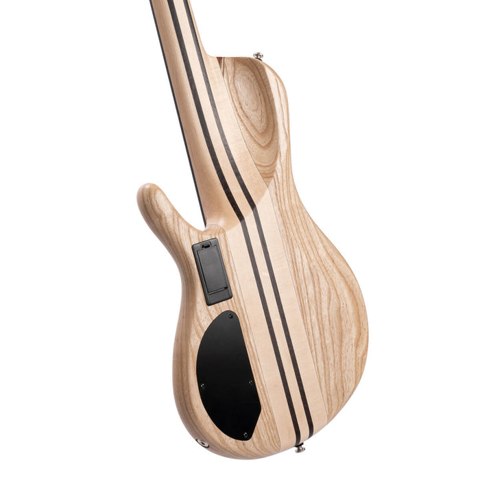 Cort A5-BEYOND-CASE-OPBN A5 Beyond Electric Bass w/Case, Open Pore Bubinga Natural