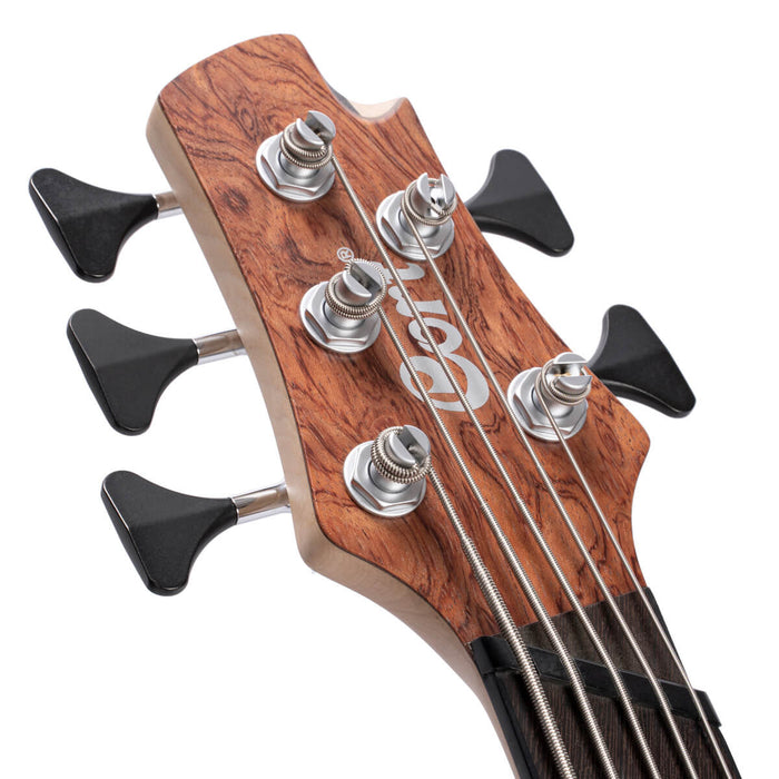Cort A5-BEYOND-CASE-OPBN A5 Beyond Electric Bass w/Case, Open Pore Bubinga Natural