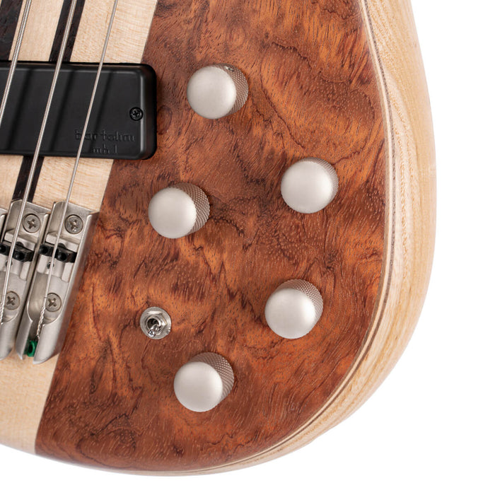 Cort A5-BEYOND-CASE-OPBN A5 Beyond Electric Bass w/Case, Open Pore Bubinga Natural