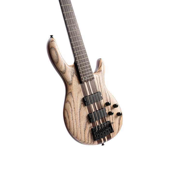 Cort A5-ULTRA-ASH-CASE-ENB A5 Ultra Ash Electric Bass w/Case, Etched Natural Black